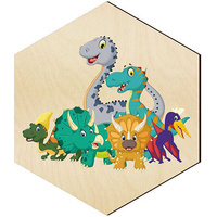  WOODEN DECORATIVE PANEL FOR A WALL HEXAGON