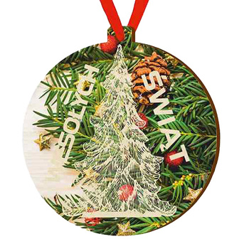 Wooden bauble for the Christmas tree