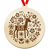 Wooden bauble for the Christmas tree