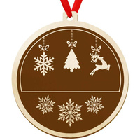 Wooden bauble for the Christmas tree