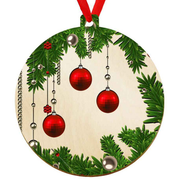 Wooden bauble for the Christmas tree