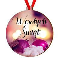 Wooden bauble for the Christmas tree
