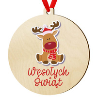 Wooden bauble for the Christmas tree