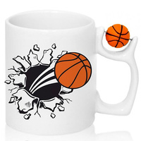 MUG HANDLE BALL FOR A BASKETBALL FAN BASKETBALL BASKETBALL PLAYER BASKET
