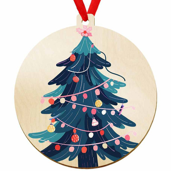 Wooden bauble for the Christmas tree