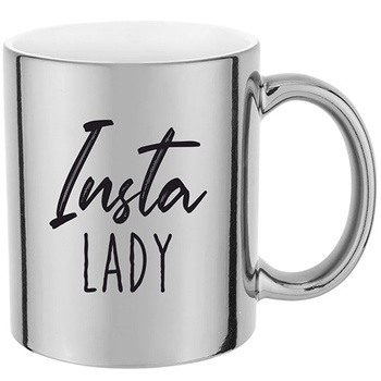 INSTA LADY silver mirror mug