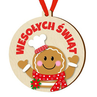 Wooden bauble for the Christmas tree