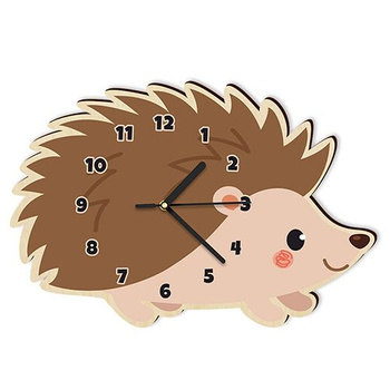 WOODEN WALL CLOCK HEDGEHOG FOR A CHILD