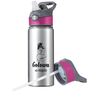 MUG SPORTS BOTTLE WATER BOTTLE WITH STRAW WITH HANDLE SURVIVAL 