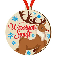 Wooden bauble for the Christmas tree