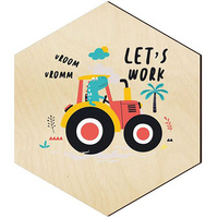 WOODEN DECORATIVE PANEL FOR A WALL HEXAGON