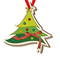 Wooden bauble for the Christmas tree