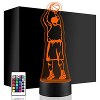 LED NIGHT LAMP BASKETBALL BASKETBALL PLAYER + REMOTE