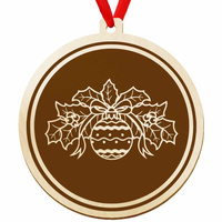 Wooden bauble for the Christmas tree