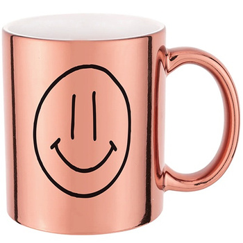SMILE pink mirror mug