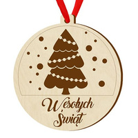 Wooden bauble for the Christmas tree