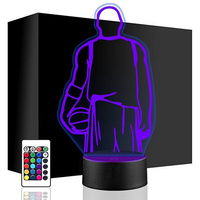 LED NIGHT LAMP BASKETBALL PLAYER 3D + REMOTE