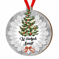 Wooden bauble for the Christmas tree