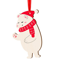 Wooden bauble for the Christmas tree