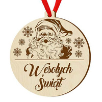 Wooden bauble for the Christmas tree