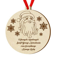 Wooden bauble for the Christmas tree