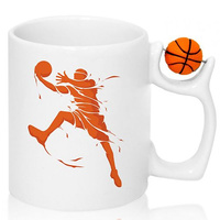 MUG HANDLE BALL FOR A BASKETBALL FAN BASKETBALL BASKETBALL PLAYER BASKET