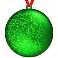 Wooden bauble for the Christmas tree