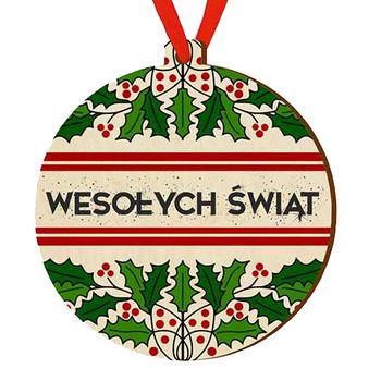 Wooden bauble for the Christmas tree