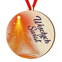 Wooden bauble for the Christmas tree
