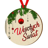 Wooden bauble for the Christmas tree