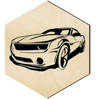 WOODEN DECORATIVE PANEL FOR A WALL HEXAGON