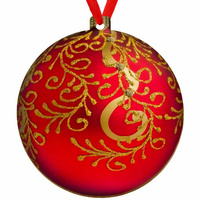 Wooden bauble for the Christmas tree
