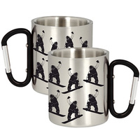 METAL MUG FOR A SNOWBOARD RIDER