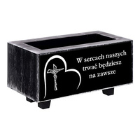 FLOWER POT FOR GRAVE ALL SAINTS CEMETERY HEART CROSS CANDLE