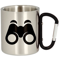 SURVIVAL METAL TOURIST MUG WITH CARABINER