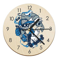 WOODEN WALL CLOCK FOR CHILDREN