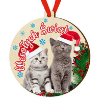 Wooden bauble for the Christmas tree