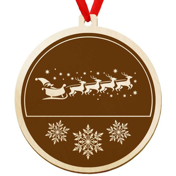 Wooden bauble for the Christmas tree