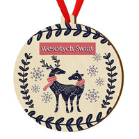 Wooden bauble for the Christmas tree