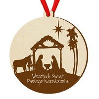 Wooden bauble for the Christmas tree