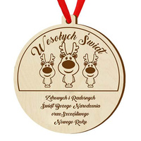 Wooden bauble for the Christmas tree