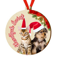 Wooden bauble for the Christmas tree