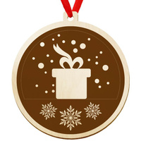 Wooden bauble for the Christmas tree