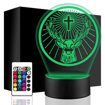  JAGERMEISTER DEER 3D LED NIGHT LAMP + REMOTE