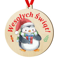 Wooden bauble for the Christmas tree