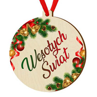 Wooden bauble for the Christmas tree