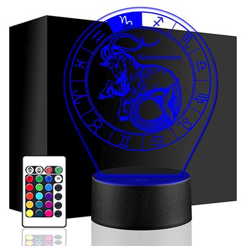 LED NIGHT LAMP CAPRICORN ZODIAC SIGN + REMOTE