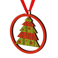 Wooden bauble for the Christmas tree