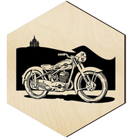  WOODEN DECORATIVE PANEL FOR A WALL HEXAGON