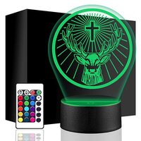  JAGERMEISTER DEER 3D LED NIGHT LAMP + REMOTE